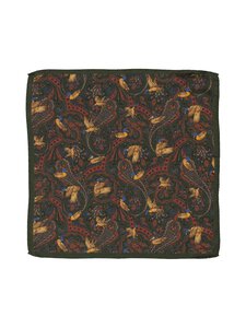 Amanda Christensen - Pocket Square Paisley With Ducks -taskuliina - 510 BOTTLE GREEN | Stockmann