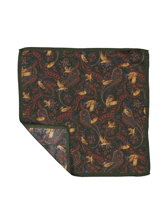 Amanda Christensen - Pocket Square Paisley With Ducks -taskuliina - 510 BOTTLE GREEN | Stockmann - photo 2