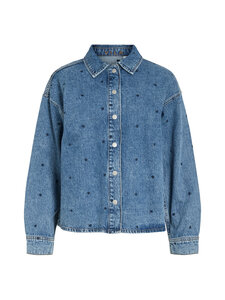 Vila - ViCreek Heart džinsa krekls - MEDIUM BLUE DENIM DETAIL:HEART EMB | Stockmann