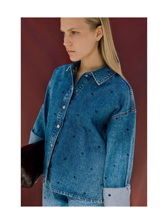 Vila - ViCreek Heart džinsa krekls - MEDIUM BLUE DENIM DETAIL:HEART EMB | Stockmann - photo 3