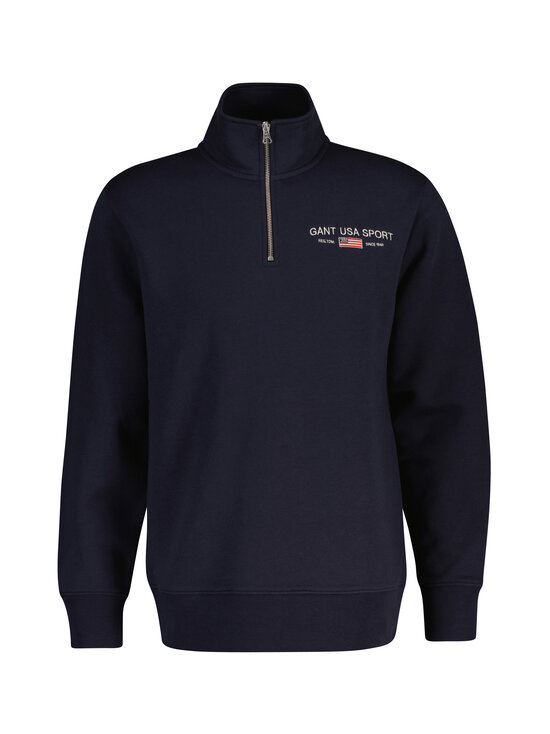 GANT - Graphic Half Zip -collegepaita - 433 EVENING BLUE | Stockmann - photo 1