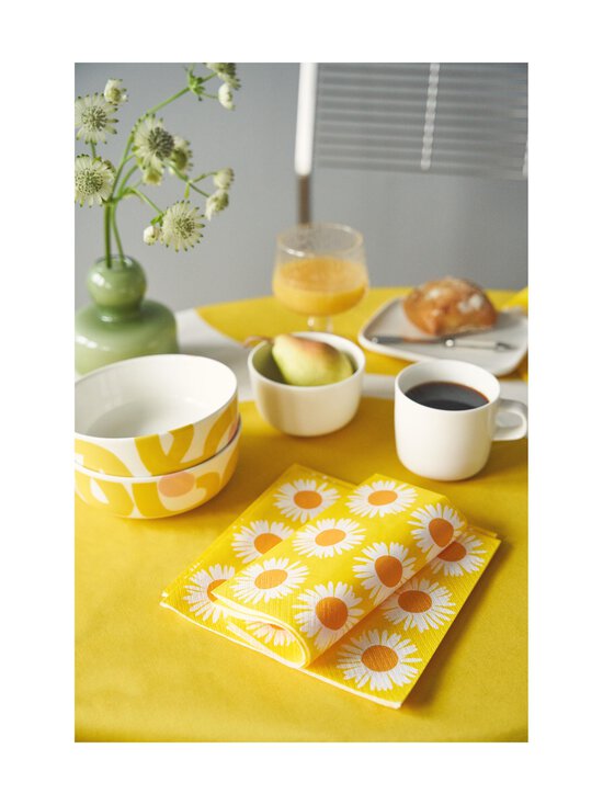 Marimekko - Auringonkukka papīra salvetes 20 gab. - YELLOW - photo 3 Marimekko - Auringonkukka papīra salvetes 20 gab. - YELLOW | Stockmann - photo 3
