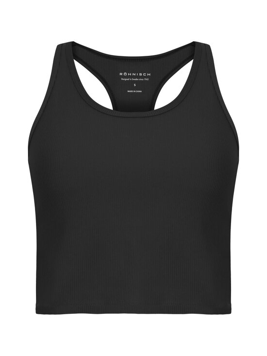 Ribbed īss treniņu tops