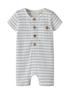 Lil' Atelier - Bodi NbmHaldur Loose Short - COCONUT MILK STRIPES:DUSTY BLUE | Stockmann
