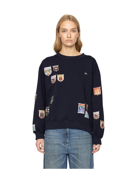 Sea NY - DAVIS PATCHWORK CREW NECK SWEATSHIRT Sea NY - NAVY | Stockmann - photo 1