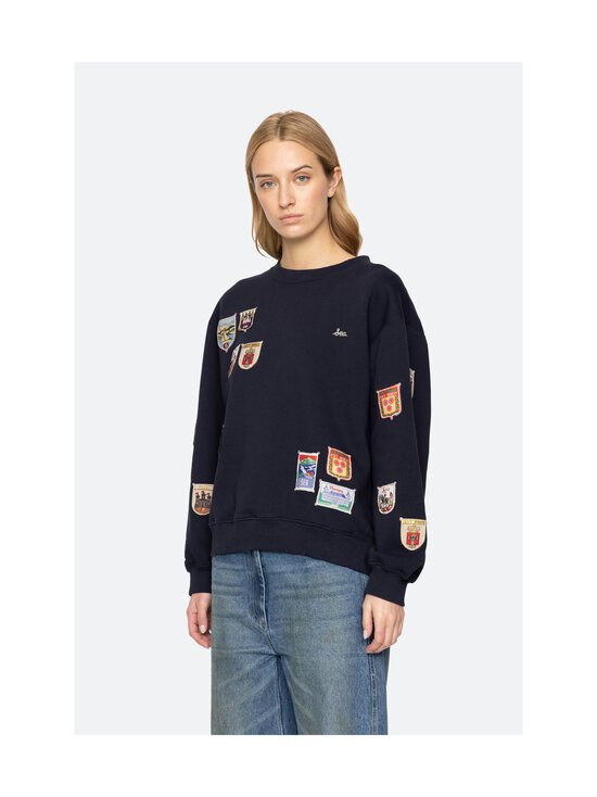 Sea NY - DAVIS PATCHWORK CREW NECK SWEATSHIRT Sea NY - NAVY | Stockmann - photo 2