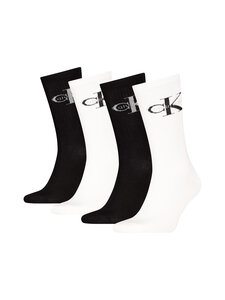 Calvin Klein - Monologo Giftbox -sukat 4-pack - 001 BLACK/WHITE | Stockmann
