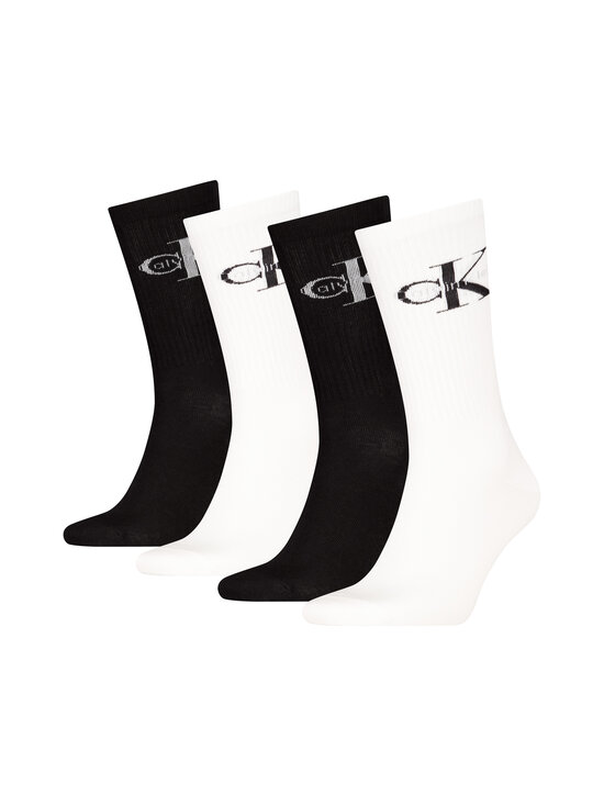 Calvin Klein - Monologo Giftbox -sukat 4-pack - 001 BLACK/WHITE | Stockmann - photo 1