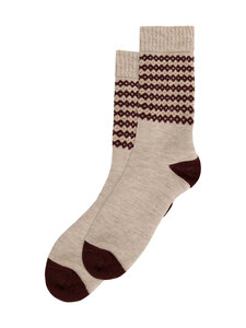 Knowledge Cotton Apparel - Wool jacquard -sukat - 9926 BROWN | Stockmann