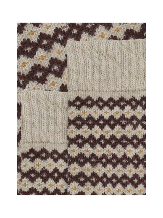 Knowledge Cotton Apparel - Wool jacquard -sukat - 9926 BROWN | Stockmann - photo 2
