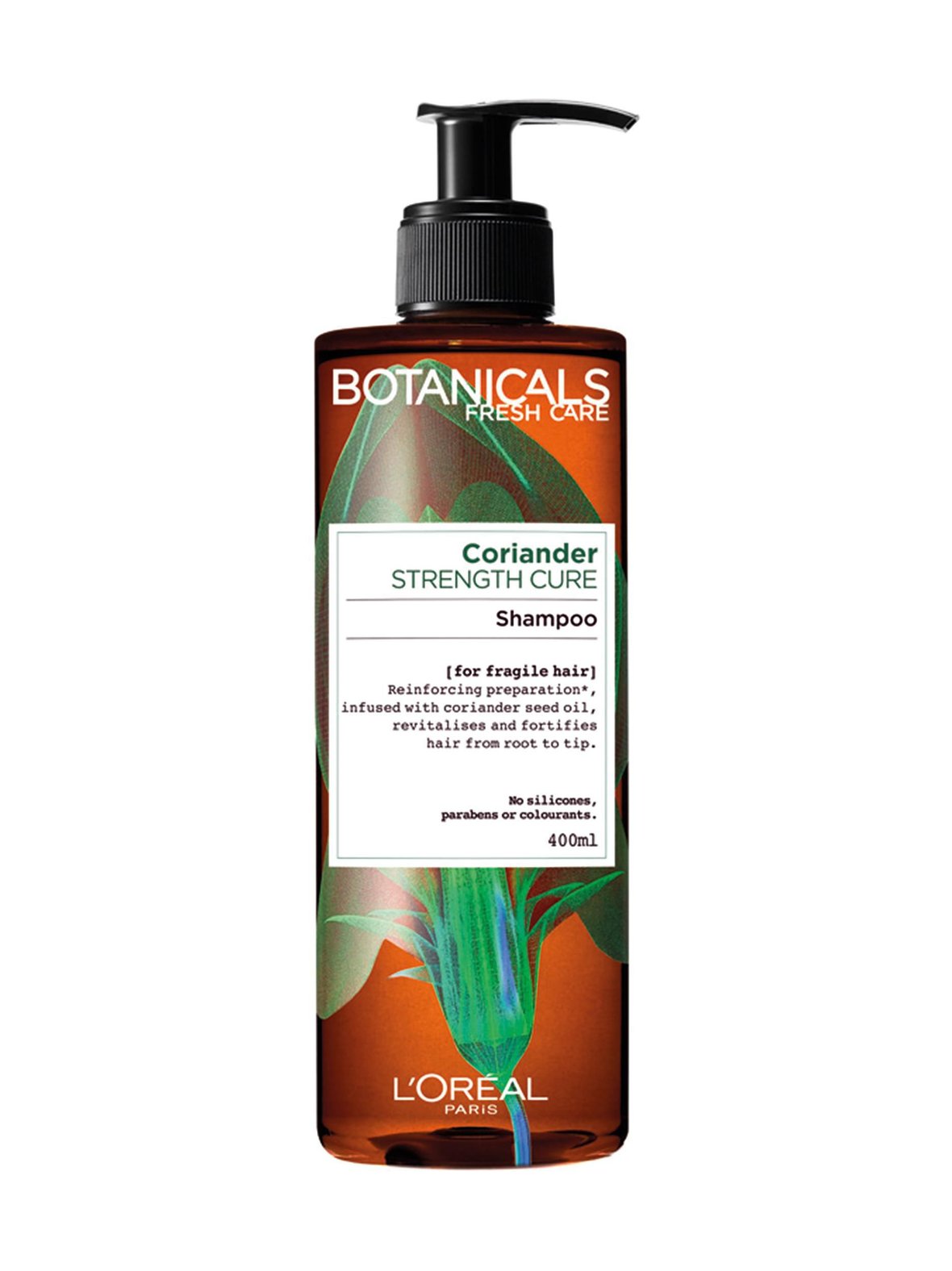 Ginger & Coriander Strengthening -shampoo hennoille hiuksille 400 ml, BOTANICALS