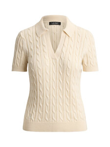 Lauren Ralph Lauren - Palmikkokuvioitu pikeeneule - 001 MASCARPONE CREAM | Stockmann