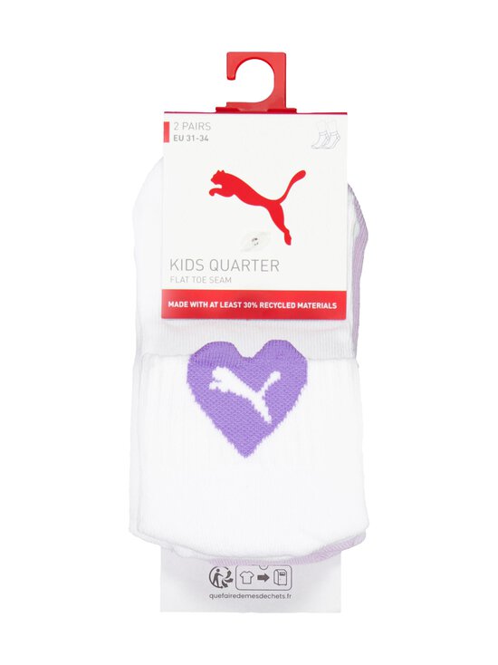 Puma - Heart Logo Quarter -sukat 2-pack - 002 LILA / WHITE | Stockmann - photo 3