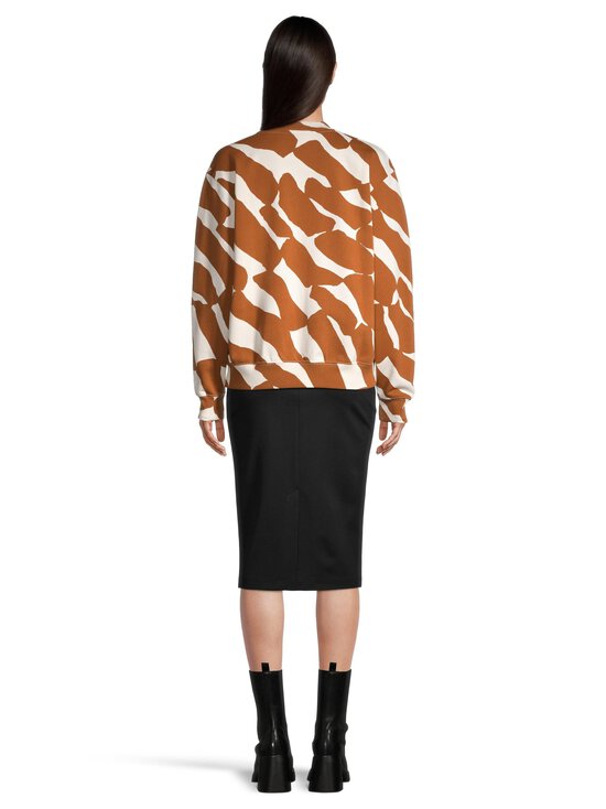 188 OFFWHITE, BROWN Marimekko Lieko Kiikari -collegepaita |S