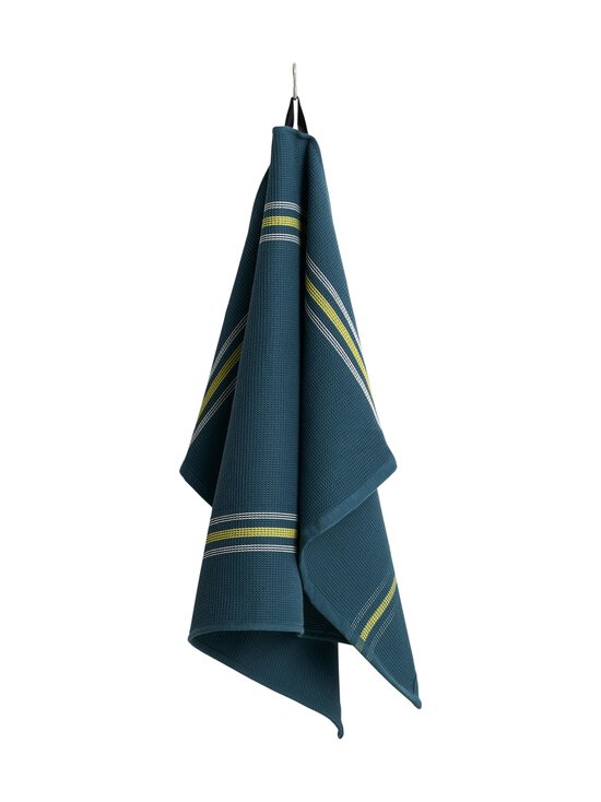 HAY - Canteen Stripe -keittiöpyyhe - GREEN AND YELLOW BLOCK STRIPE | Stockmann - photo 1