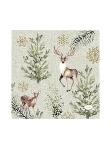 Duni - Elegant Deer -paperilautasliinat 20 kpl - GREEN | Stockmann