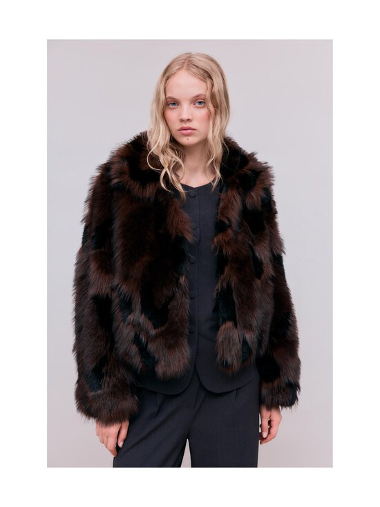 Vila - Kunstkarusnahast jope ViAquafina - BLACK BEAUTY AOP:PINE CONE | Stockmann - photo 3