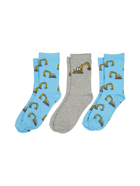 Bogi - Jack zeķes 3-pāri - BLUE/GREY/BLUE CONSTRUCTION VEHICLES | Stockmann - photo 2
