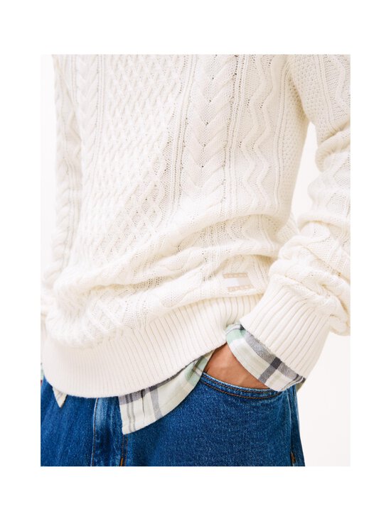 Tommy Jeans - Badge-palmikkoneule - 0K4 ANCIENT WHITE TONAL | Stockmann - photo 4