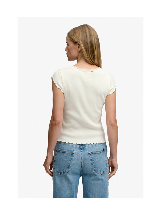 Superdry - Essential Square Neck t-paita - 71D OFF WHITE | Stockmann - photo 5