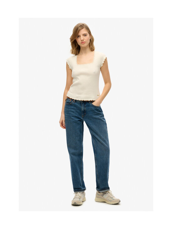 Superdry - Essential Square Neck t-paita - 71D OFF WHITE | Stockmann - photo 9