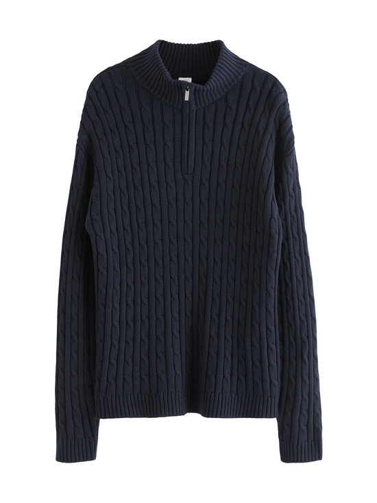 Lindex - Halfzip-palmikkoneule - 2521 DARK NAVY | Stockmann - photo 1