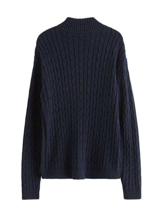 Lindex - Halfzip-palmikkoneule - 2521 DARK NAVY | Stockmann - photo 2