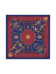 Stockholm Kravatt - Horse And Bridle -silkkitaskuliina - 4 RED/BLUE/GOLD | Stockmann