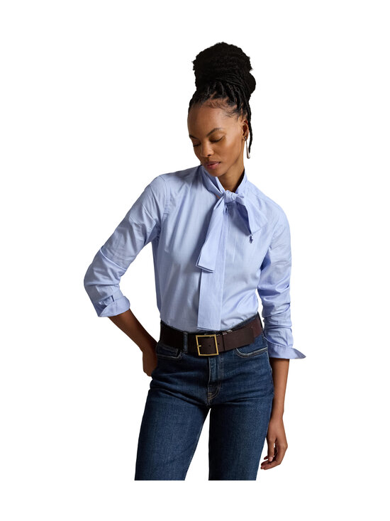 Polo Ralph Lauren - Pluus Tie-Neck - 001 MEDIUM BLUE | Stockmann - photo 2