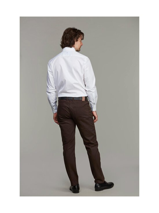 HANSEN&JACOB - Silk Touch Okado -viisitaskuhousut - 68 DARK BROWN | Stockmann - photo 2