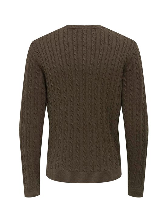 Only & Sons - OnsLoui Crew -palmikkoneule - COFFEE BEAN DETAIL:MELANGE - photo 2 Only & Sons - OnsLoui Crew -palmikkoneule - COFFEE BEAN DETAIL:MELANGE | Stockmann - photo 2