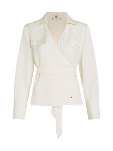 Tommy Hilfiger Curve - Textured Linen -kietaisupusero - Z00 IVORY PETAL Tommy Hilfiger Curve - Textured Linen -kietaisupusero - Z00 IVORY PETAL | Stockmann