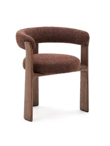 Kave Home - Granite-tuoli kolmijalkainen ruskea chenille / pähkinä - BROWN | Stockmann