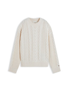Tommy Hilfiger - Heavy Cotton -palmikkoneule - Z00 IVORY PETAL | Stockmann