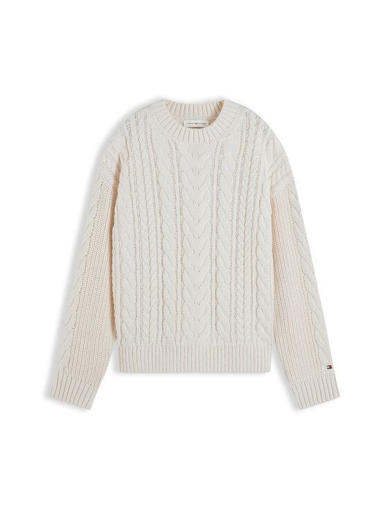 Tommy Hilfiger - Heavy Cotton -palmikkoneule - Z00 IVORY PETAL | Stockmann - photo 1