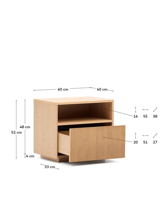 Kave Home - Helvine-yöpöytä - TAMMI | Stockmann - photo 9