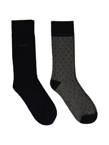 GANT - Dot And Solid -sukat 2-pack - 90 CHARCOAL MELANGE GANT - Dot And Solid -sukat 2-pack - 90 CHARCOAL MELANGE | Stockmann