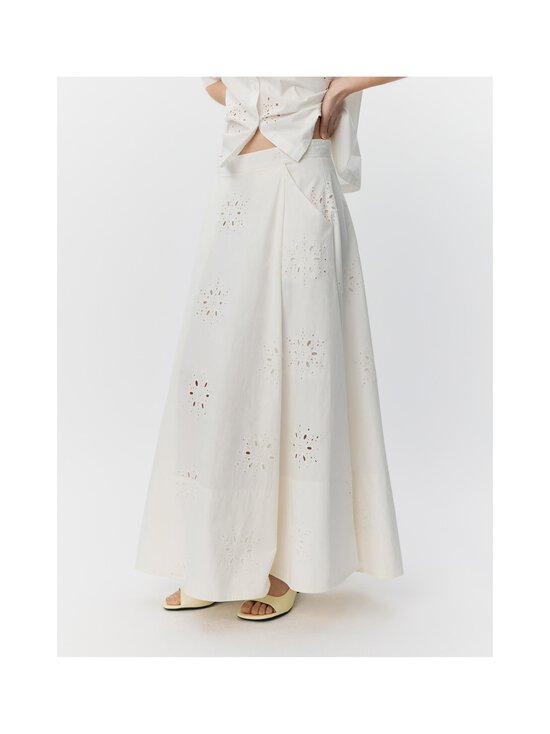 Sofie Schnoor - Noorsw Broderie Anglaise -maksihame - 0124 SNOW WHITE | Stockmann - photo 3