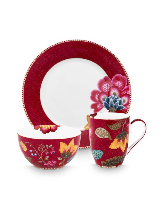 PIP Studio - Blooming Tales Fantasy -astiapakkaus 3-pack - DARK RED | Stockmann - photo 2
