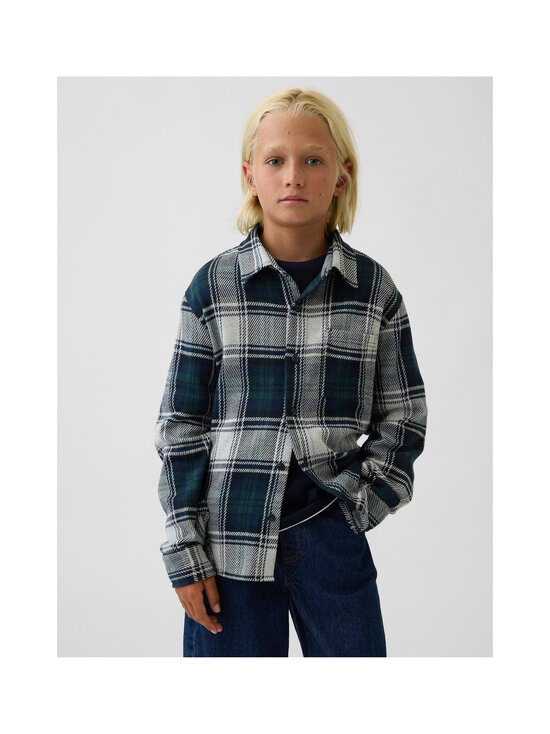 GAP - Knit Button Up krekls - GREEN PLAID | Stockmann - photo 2