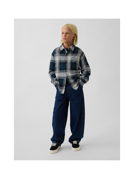 GAP - Knit Button Up krekls - GREEN PLAID | Stockmann - photo 3