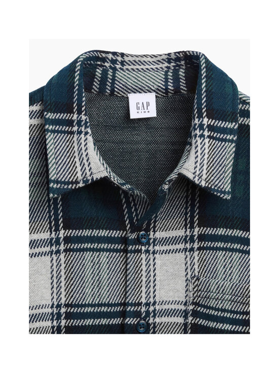 GAP - Knit Button Up krekls - GREEN PLAID | Stockmann - photo 5