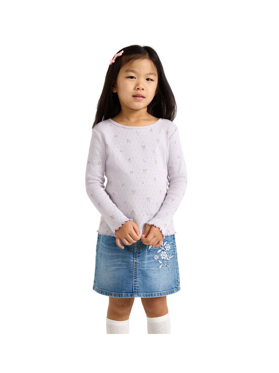 Lindex - Pointelle-paita - 9959 LIGHT DUSTY LILAC | Stockmann - photo 3