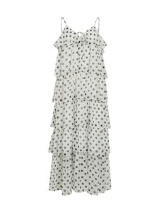 Vila - Viharley Printed Ruffle -maksimekko - CLOUD DANCER AOP:BLACK DOTS | Stockmann