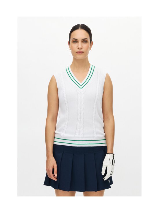 Röhnisch - Cable-palmikkoneuleliivi - X031 WHITE/GREEN | Stockmann - photo 2