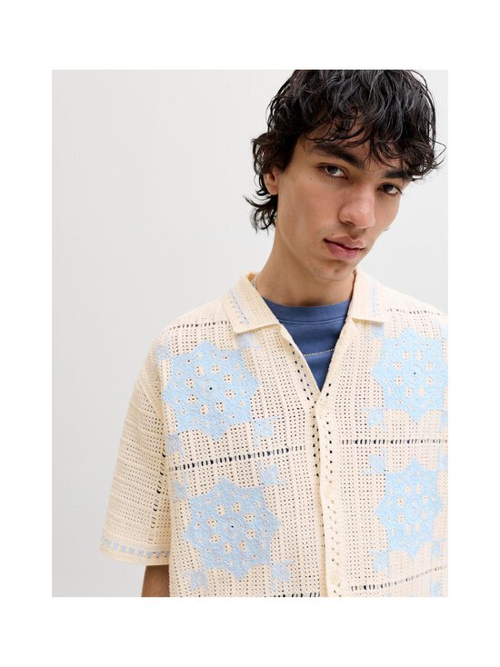 Jack & Jones - JorOrchard Knit - virkattu pikeepaita - DETAIL:CASHMERE BLUE SEA SALT | Stockmann - photo 5