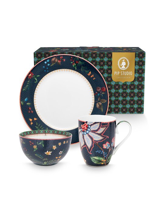 PIP Studio - Berry Blues -aamiaissetti 3-osainen - BLUE - photo 1 PIP Studio - Berry Blues -aamiaissetti 3-osainen - BLUE | Stockmann - photo 1