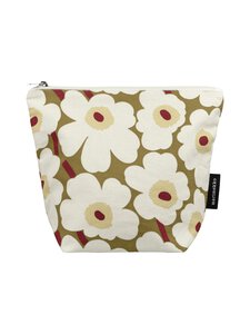 Marimekko - Mini Unikko Kaje -kosmetiikkalaukku - 618 GREEN UMBER, CREAM | Stockmann