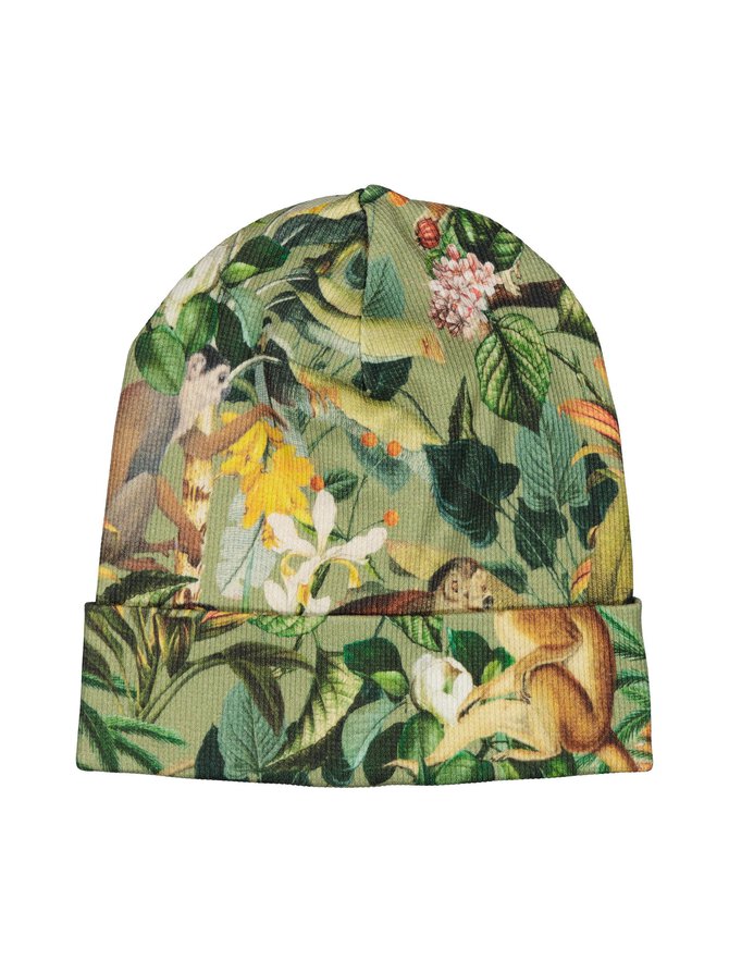 Green kids beanie