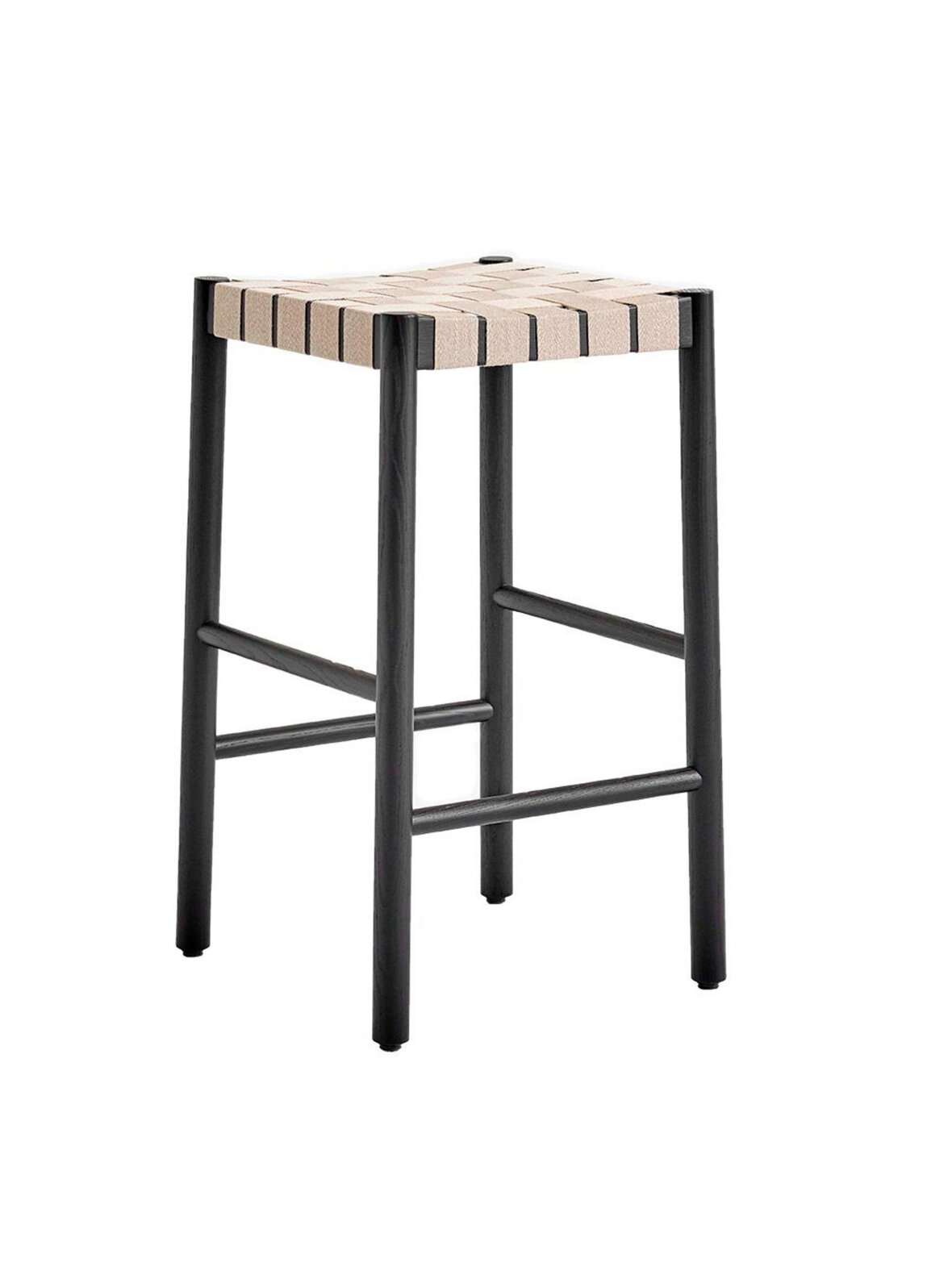 Betty TK7 -baarijakkara musta / luonnonvärinen punos K 66 cm